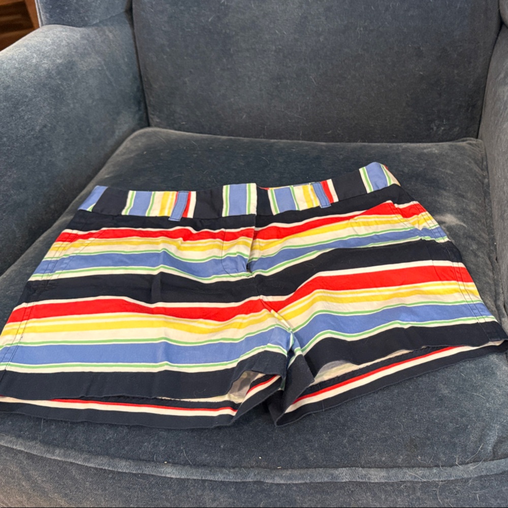 Vineyard Vines Navy Multicolor Horizontal Stripe Shorts